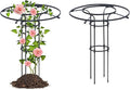Obelisk Trellis Metal Umbrella Trellis Tower Frame Garden Trellis for Climbing and Potted Plants Outdoor Indoor(90cm) Black
