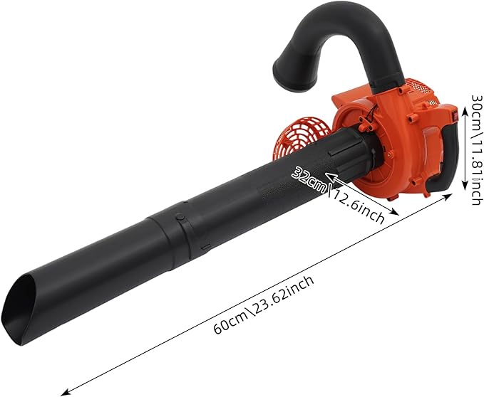 2-Stroke 25.4CC Gas Powered Leaf Blower 2-in-1 Handheld Leaf Blower &amp Leaf Vacuum Mulcher 275.45CFM Cordless Blower with Collection Bag for Lawn Yard Blowing Snow Dust Debris (260FSH)