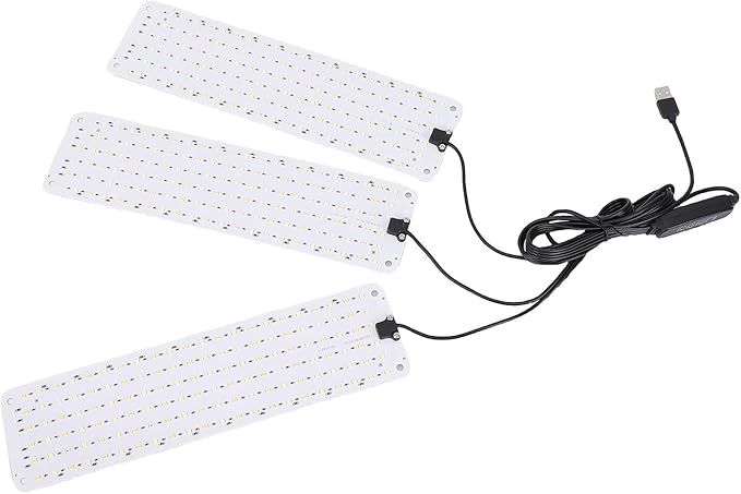 AYNEFY Succulent Seedlings High PPFD Indoor Lamps LED Grow Lights Full Spectrum Plant Growing Lamp Timer Function High PPFD Indoor Lamps Energy Saving Growth Light for Seed (3 Head)