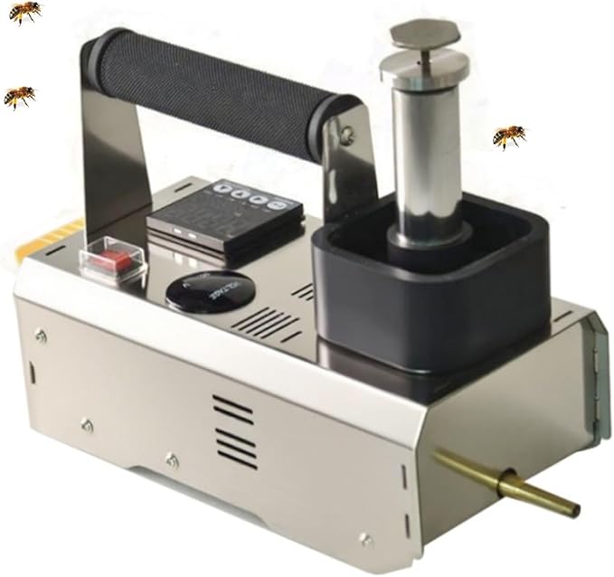 Upgraded oxalic acid vaporizer - Cordless Wireless Beekeeping Tool 4000mAh Heavy-Duty Stainless Steel Fogger with Copper Nozzle &amp Precise Temp Control for hive Maintenance (Dew No Battery)
