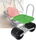 Garden Stool with Wheels Load-Bearing Capacity 150kgRolling Garden Cart Adjustable Height 22-36cmfor Orchards Farms Home(Green)