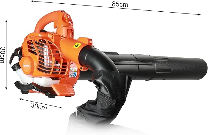 Gas Leaf Vacuum and Blower Combo Cordless Handheld Leaf Vacuum Gas Powered 26CC Leaf Blower Vacuum Mulcher with Bag for Yard Work