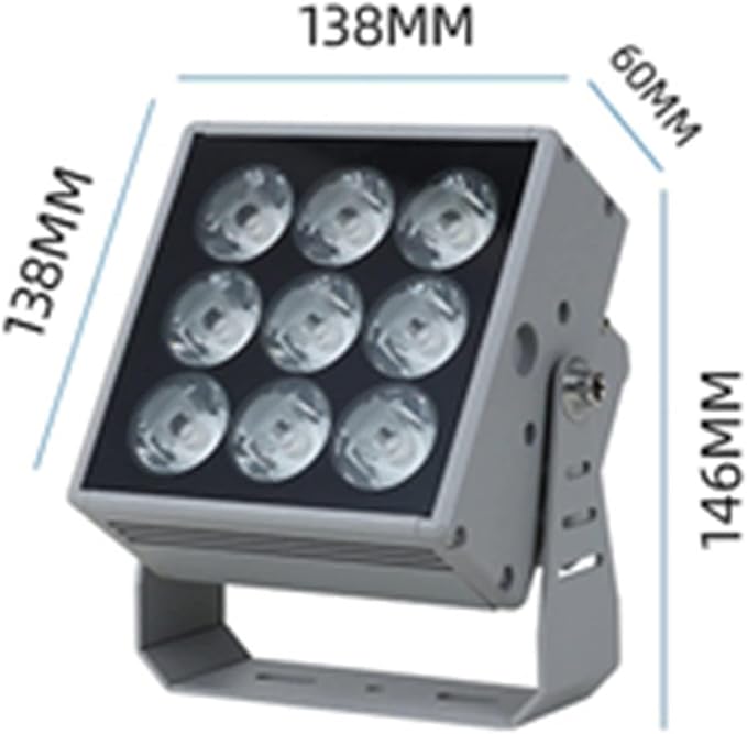 LED Garden Spotlights - Outdoor Waterproof IP65 Floodlights - 110-230V Long Distance Beam Lights for Buildings Villas Hotel Lighting - Red LED Landscape Lights