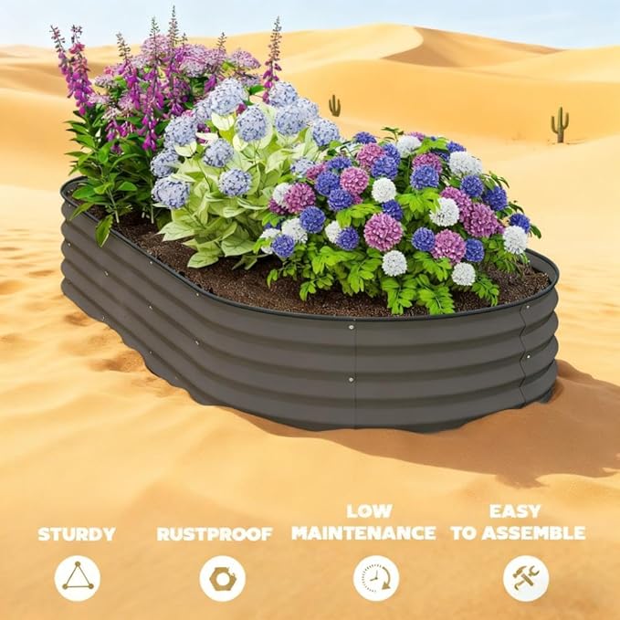 2PCS Raised Beds 7' x 3' x 1' Raised Garden Bed Set LL785