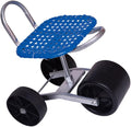 Portable Garden Stool with WheelsLightweight Gardening HelperAdjustable Height 22-36cmfor Balcony Orchards Farms(Blue)