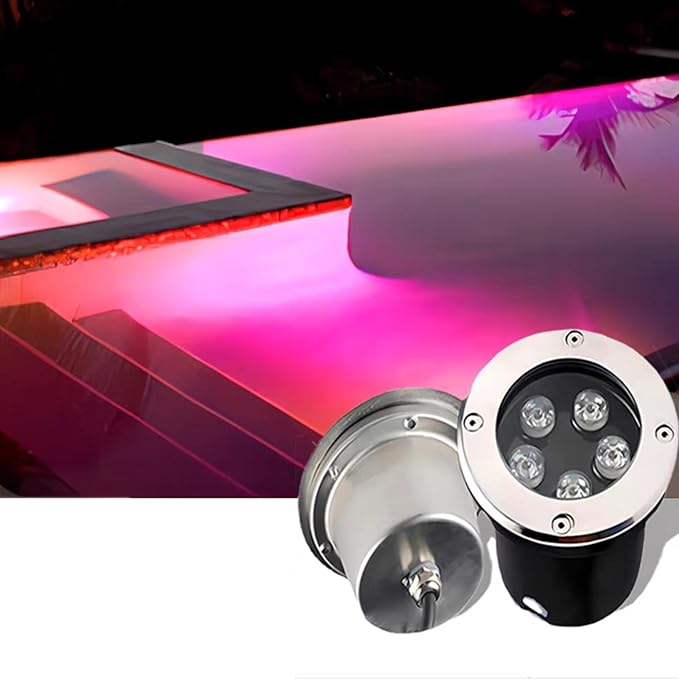 Outdoor Buried Lights - IP67 Waterproof LED Landscape Lamp Recessed Deck LED Spotlight AC85-265V Low Voltage Well Lights for Pathway Garden Yard(Yellow Light18 W)