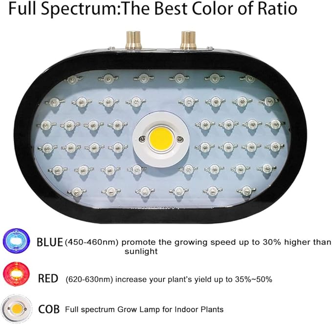 0% - 100% Adjustable Full Spectrum LED COB Plant Growing Lamp Indoor Led Flower Light 1100w