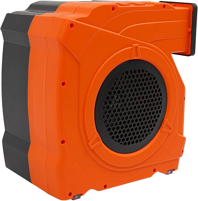 3HP Bounce House Blower IP24 Portable Inflatable Blower Fan Quiet 2150W Commercial Air Pump Fan 3350 RPM with Reverse Air Door Design for Bounce House Jump Slide Castle
