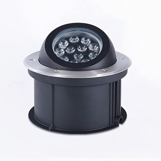 Adjustable LED Landscape Lights Recessed Outdoor Spotlight IP67 Waterproof for Palm Trees and Stone Walls Illumination