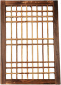 Window Frame Wooden Window Pane Wall Art Garden Trellis Lattice Deck Rustic Wood Material Lightweight Hanging Easy Maintenance Suitable for Farmhouse 52cmx36cm
