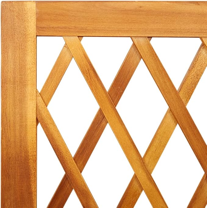 Garden Planter with Trellis Outdoor Raised Garden Bed Planter with Trellis Wooden Flower Standing Planter Box 21.7x11.6x52 Solid Wood Acacia-133