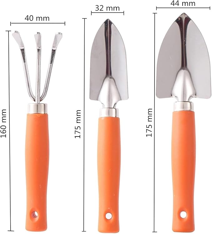 Garden Tools Gardening Tools Garden Tool Set -3 Piece Aluminum Gardening Hand Tools - Including Garden Trowel - Hand Shovel - Tilling Hand Rake Gardening Too