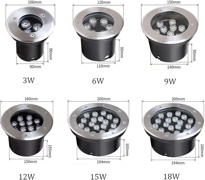 RGB LED Landscape Lights with Remote Control - IP67 Waterproof Adjustable Floor Spotlights