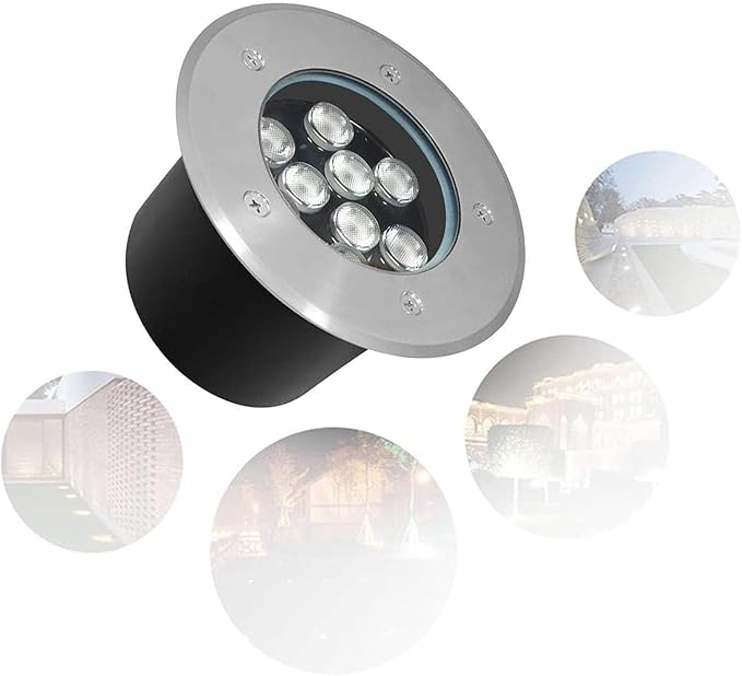 Recessed LED Fountain Light - Low Voltage Underwater Spotlight IP68 Waterproof RGB Floodlight (18W) &amp Red Light (9W) for Pools &amp Landscape
