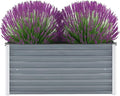 SKM Garden Raised Bed Galvanized Steel 39.4x15.7x17.7 Gray-48541026