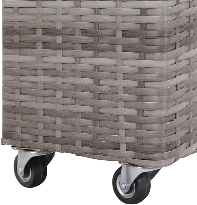 Products for Backyard Patio Balcony Raised Planter Rack Raised Garden Beds Garden Raised Bed with 4 Pots 31.5x8.7x31.1 Poly Rattan Gray
