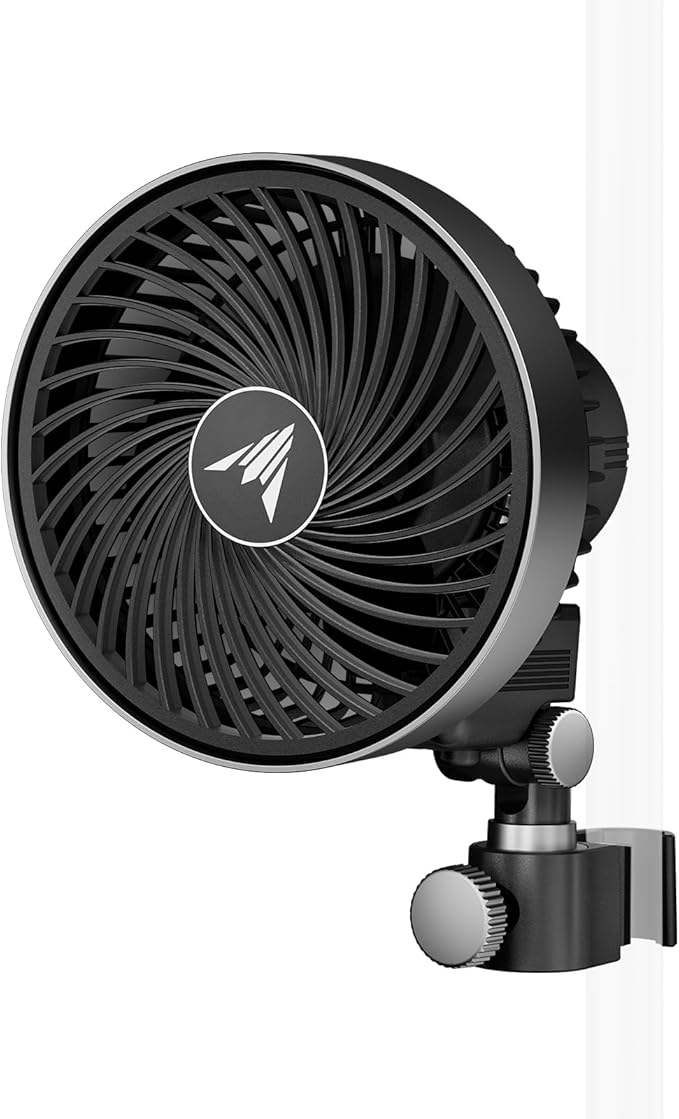 AC Infinity CLOUDRAY S4 Ultra-Compact Grow Tent Clip Fan 4” Precision 10 Dynamic Wind Speeds 10-Level Oscillation Weatherproof IP-54 Specialized High-Velocity Circulation for Small Grow Spaces