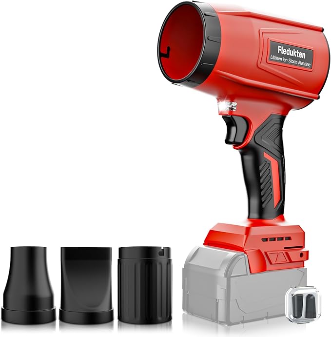Cordless Leaf Blower Compatible with Milwaukee 18V Battery (Tool Only) 800000 RPM Brushless Turbo Jet Blower up to 60m/s Airflow Lightweight 1.5 lbs Handheld Dust Blower for Patio Lawn &amp Garag