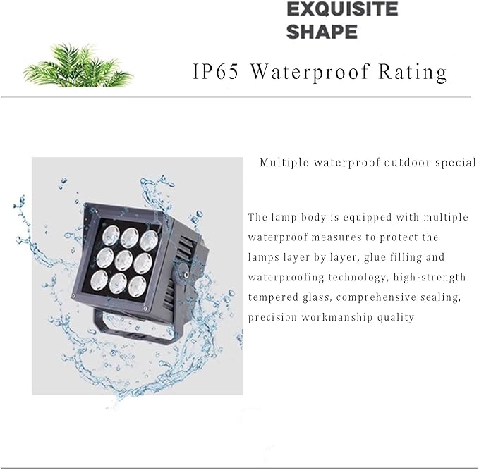 Led Flood Light Outdoor Spotlights Landscape Lamp IP65 Waterproof 180° Rotation LED Spot Light Low Voltage AC/DC24V for Garden Wall Advertising Signs Lawn Lights(Warm White48W-AC24V)