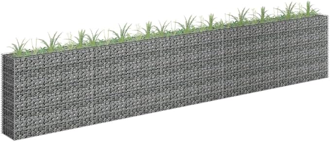 Gabion Raised Bed Galvanized SteelRaised Beds Raised Garden Boxes Planter Boxes Outdoor Outdoors for VegetablesFlowersHerbs 177.2x11.8x35.4