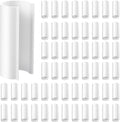 Jetec 128 Pieces PVC Pipe Clips Covers 2.4 Inches Long Greenhouse Clamps for Netting for Greenhouses Garden Shelters Bird Protection(For 1 Inch PVC PipeWhite)