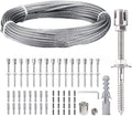 Wire Trellis Kit Stainless Steel Garden Trellis Kit T304 Wire Rope Plant Support System for Climbing Vines Wall Training Outdoor Vertical Garden Decor with Tools and Accessories(16 meters)