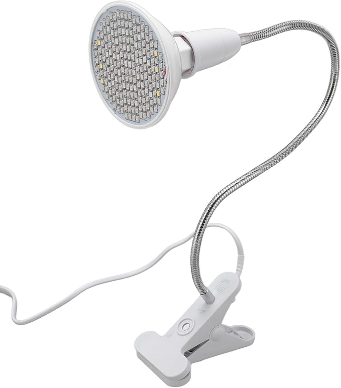 Pomya Grow Light E27 Socket Full Spectrum 110?220V LED Plant Light 8W for Greenhouse (US Plug)