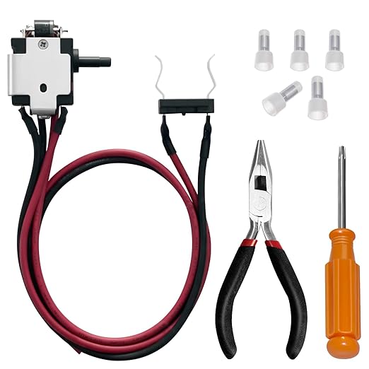 2025 Upgrade 291632001 Genuine Wiring Harness Replaces Parts (UL-Certified) for Ryobi P2108 and P21081 18V Cordless Leaf Blower Switchwith 1 Screwdriver 1 Pliers and 5 Closed End Crimp Connectors