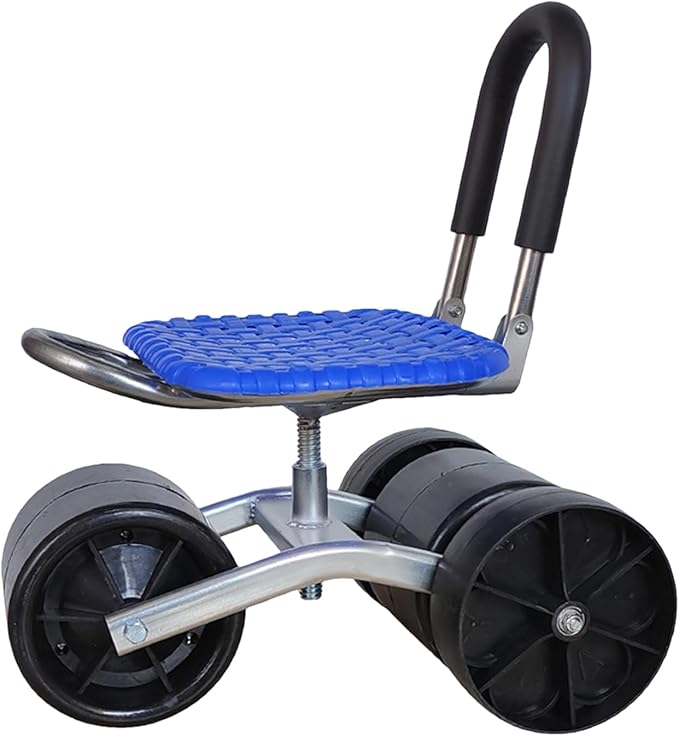 Sit Down Yard Work Tool - Greenhouse Mobile Work Stool | Yard Work Seat Swivel Garden Cart with Durability Compact Garden Work Chair Smooth &amp Sturdy Gardening Workseats for Outdoor Use
