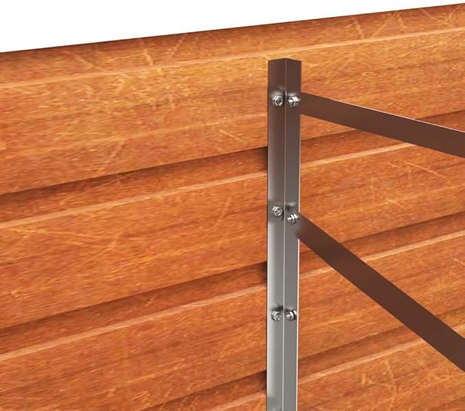 SKM Garden Raised Bed Rusty Corten Steel Large Heavy Weight EnduranceBrown (Weight 34.7LBS)