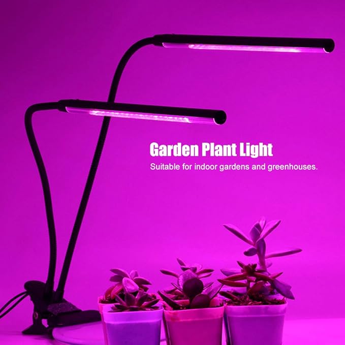 20W Full LED Plant Growing Light USB Powered with 360 Degree Gooseneck Double Tube Indoor Greenhouse Vegetable Flower - Adjustable Flexible Design Durable Materials Ideal fo