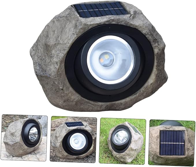 1Pc Solar Decorative Lamp Warm Light Garden Lawn Spotlight Imitated for Outdoor Decor Durable Material for