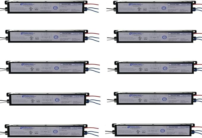 Robertson 1P20124 OEM-Pak of 10 Fluorescent eBallast for 1/2 F96T8 Linear Lamps Instant Start 120-277Vac 50-60Hz Normal Ballast Factor HPF Model ISA259T8MV /A