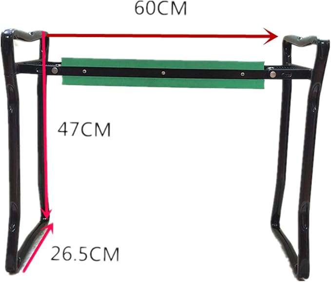 Garden Kneeler and Seat Foldable Gardening Stool Garden Bench Heavy Duty with Soft Kneeling Pad 2 Tool Pouches for Protecting Your Knees and Hands