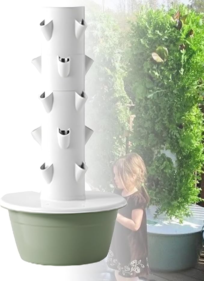 Plant Hydroponic Growing System KitSmart Hydroponic Tower Indoor Garden Soilless Growing Vegetables Fruits Efficient Use of Space for Indoor and Outdoor Usegreen-5-Layers
