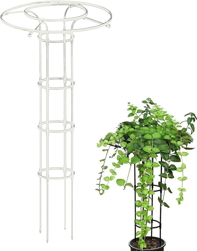 Garden Trellis for Climbing Plants Metal Plant Supports for Roses Cucumbers Obelisks Trellis for Your GardenWhite180 cm/70.8 in
