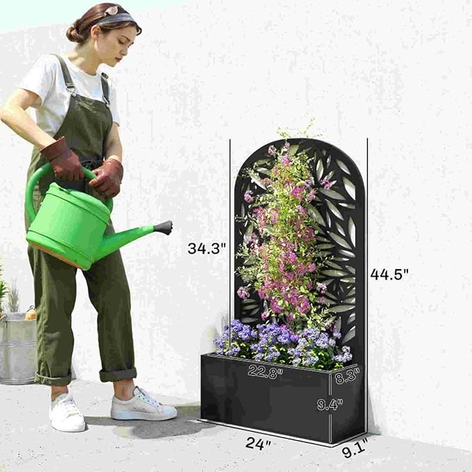 Arched Garden Planter Box Decorative Curved Raised Bed for Landscape Beauty - Versatile Focal Point for Flowers or Herbs Elevates Patio Deck or Front Yard with a Generous Flowing Design