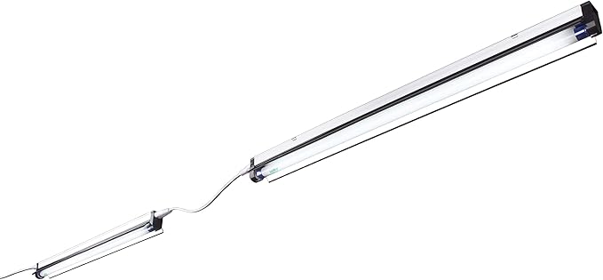 2 Pack LSF8541 T5 4Ft 54W Linkable Single Strip Grow Lights with 2 Wide Mirror Reflector and Full Sun 6500K Spectrum and 5000 Lumens Great for Seeding and VegGrow!