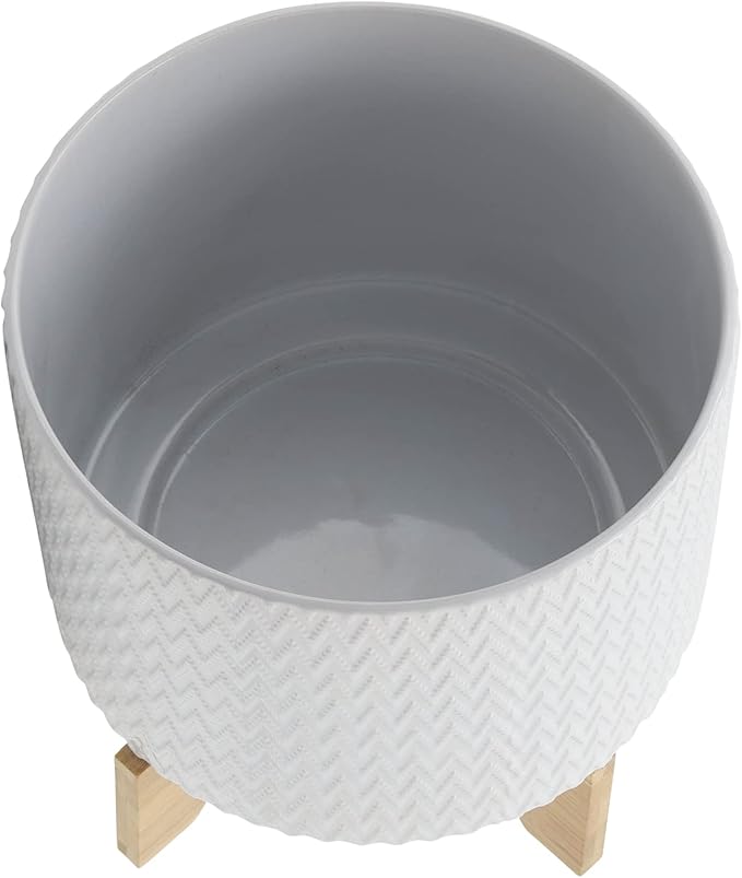 Generic 10 CHEVRONPLANTER W Stand White