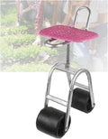 Rolling Garden Work Seat Gardening Helper 45-59cm Adjustable HeightSeat 360° Rotation for Outdoor Lawn Yard Garage(2 Wheels)