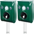 2 Pack Solar Animal Repellent Ultrasonic pest Repeller Cat Repellent Outdoor Squirrel Repellent Deer RepellentWaterproofSiren and Flash Animal RepellentRepelDog Raccoon SkunkRodent.