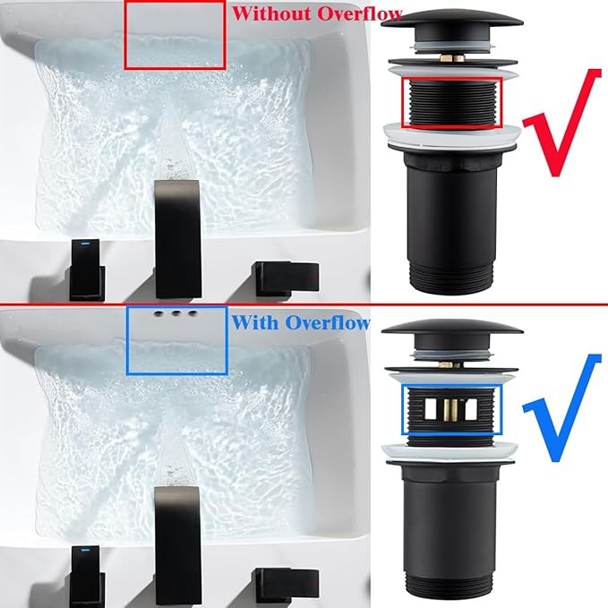 RANDOM Black Brass Bottle P Trap with Pop Up Drain Stopper Without Overflow11.81″ Slip Joint Extension Tube Adjustable Bathroom Basin Sink Waste Drain Trap Kit 1 1/4