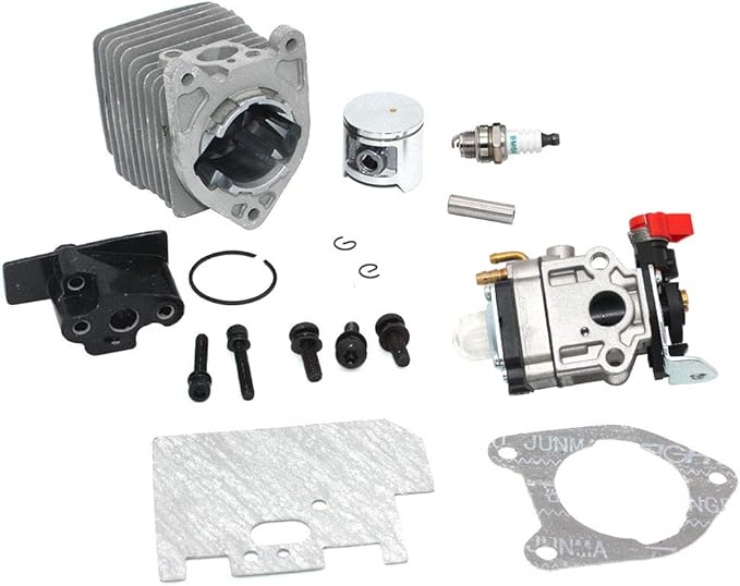 Cylinder Piston Kit For 30cc Homelite Blower HB180 D25B Yardvark BX90 Yard Broom HB180V BVM160 BP250I D25MHV D30MHA HB100 HB180 HB180VGK HB180VI HB290 HB390 HB390V PN UP07146A UP07146 UP03037A