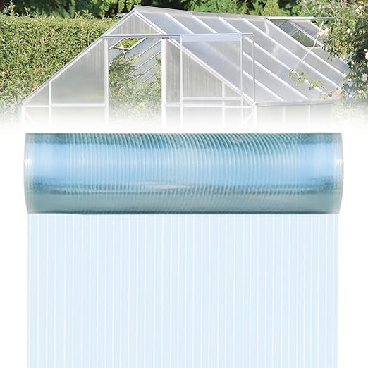 Polycarbonate Sheet 98.4Ft x 3.28FtDIY UV Resistant Polycarbonate Greenhouse PanelsInsulated Transparent Polycarbonate Roof Panels for Roof Farming Gardening Agriculture Courtyards Canopy