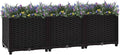 Raised BedOutdoor Planting BoxesIndustrial Rustic PlanterRaised Beds for GardeningPlantersfor Backyard Patio Balcony Garden47.2x15.7x15 Polypropylene