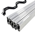 6.6 Ft Wiggle Wire and U-Channel for Greenhouse PVC Coated Spring Wire &amp Aluminum Lock Channel Bundle 10 Sets for Secure Poly Film or Shade Cloth Attachment