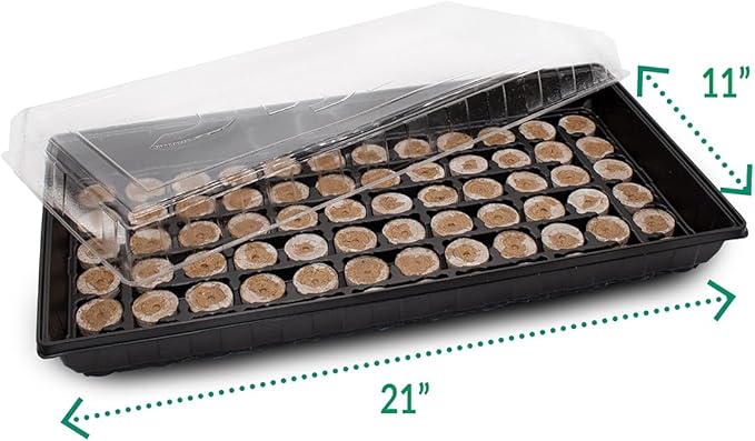 Jiffy Plant Germination Tray Kit - High Germination Rate Bonus SUPERthrive - 72 Cell 4 Pack - Plastic