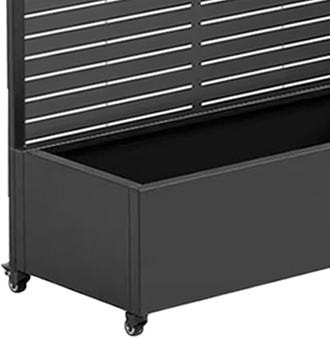 Planter Raised Beds 70.87x47.24x15.75inch Privacy Screen Planter Box with Trellis &amp Wheels Privacy Screen Planter Box On Wheels Drainage Hole for Climbing Vines Flowers Vegetables Decor