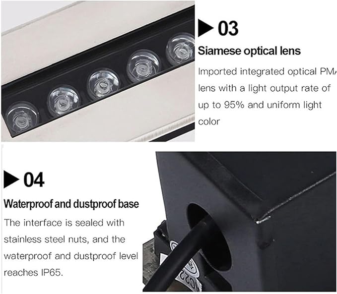 Outdoor Recessed LED Spotlight - Buried Yard Lamp IP67 Waterproof Rectangular Linear Underground Lights(Red85-245V(36W))