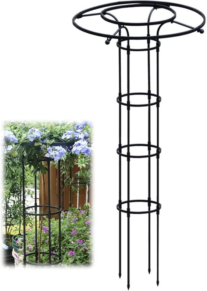 Garden Trellis for Climbing Plants3 ft 4 ft 5 ft 5.9 ft 6.9 ftVertical Metal Umbrella TrellisGarden Pylon Trellis Climbing Plants Support Plant Trellis for Vines Tomatoes Peas ( Size : 120cm/4ft )